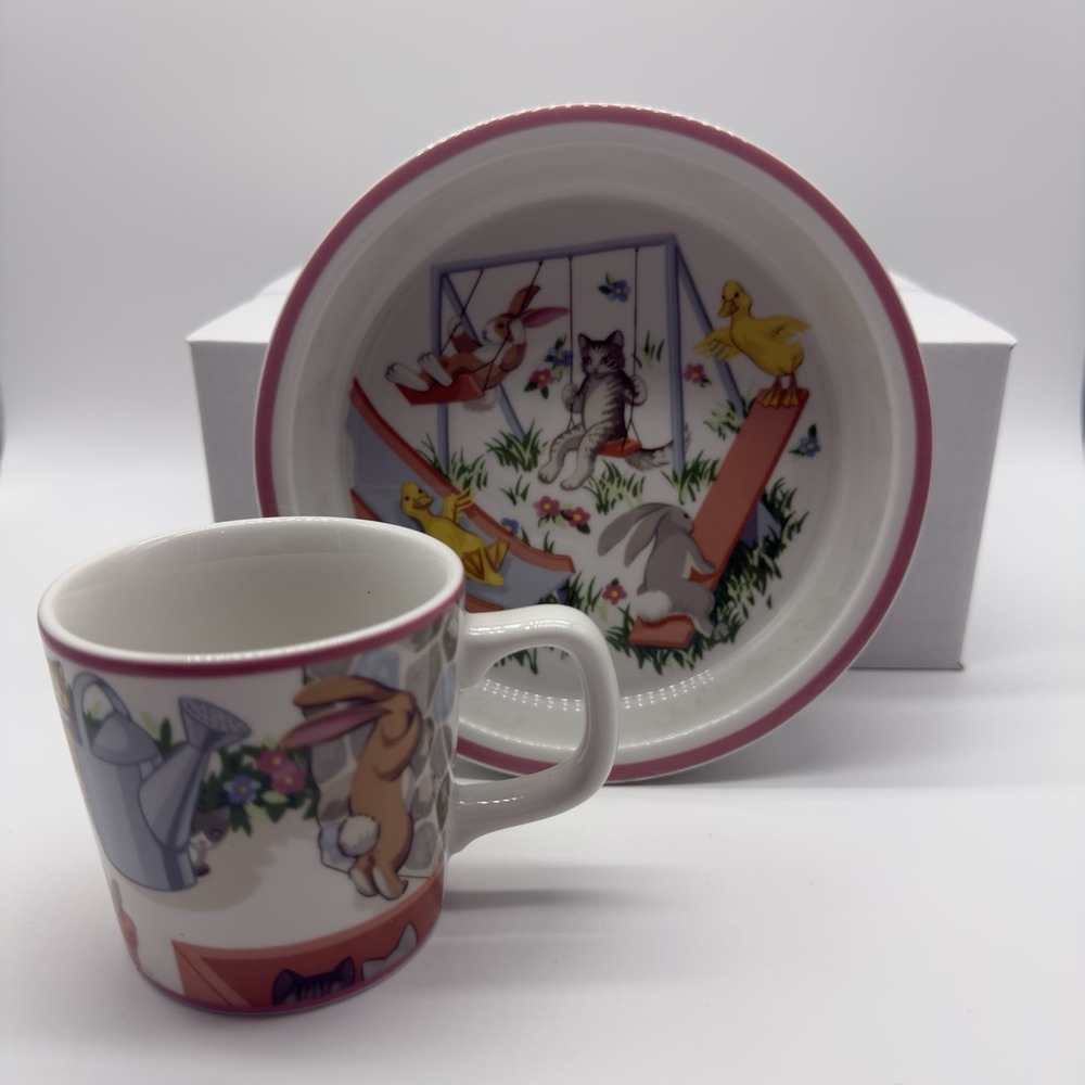 Tiffany‎ & Co Children's 2 Piece Set Vintage  Tiffany's Playground Spring Bunny